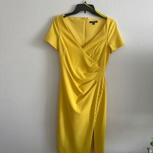 Yellow dress with slit